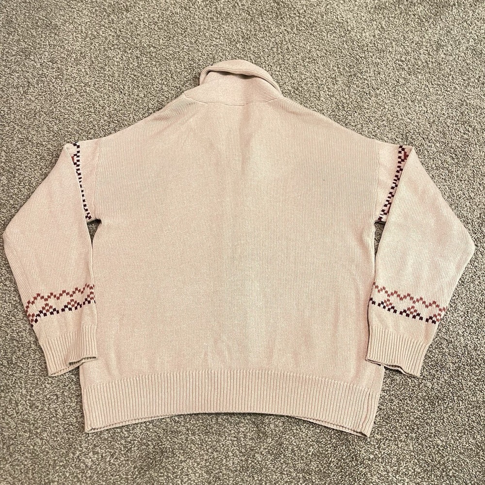 ModCloth Squirrel Fair Isle Full Zip Shawl Collar Cardigan Sweater Women's Large - Picture 9 of 11